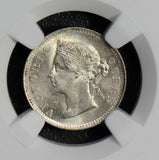 NG0457 Hong Kong 1899 5 Cents silver NGC MS65 rare in this grade combine shippin