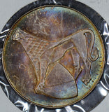 Switzerland   Medal gem BU gun green blue toning horse combine shipping S0152  c