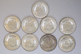 Mexico 9 coins 1930~45 silver cap and rays Peso Gem BU RC0104