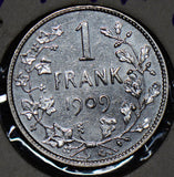 Belgium 1909 Franc rare in high grade 190360 combine shipping