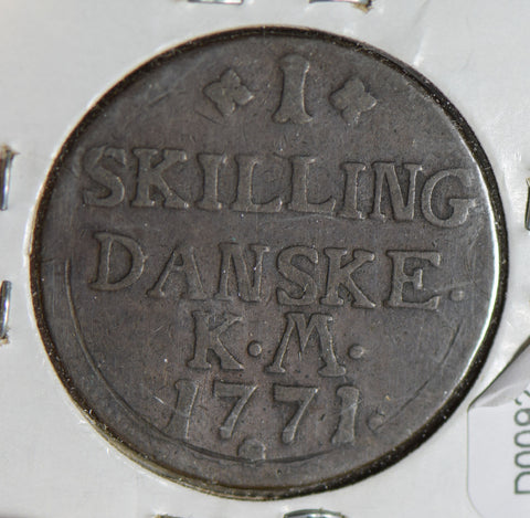 Denmark 1771 Skilling  D0092 combine shipping