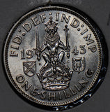 Great Britain 1943 Shilling silver AU 190246 combine shipping