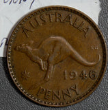 Australia 1946 Penny kangaroo animal key date AU0070 combine shipping