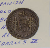 Chile 1808 FJ Real silver Charles III C0349 combine shipping