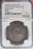 Mexico 1822 8 Reales silver NGC XF40 short uneven truncation NG0829 combine ship