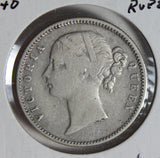 British India 1840 1/2 half rupee silver  I0470 combine shipping