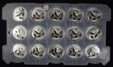 China 2016 panda government tray of 15pcs 10 Yuan silver fresh BU0471 combine sh