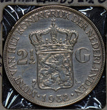 Netherlands 1932 2 1/2 Gulden silver  190471 combine shipping