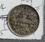 Canada 1885 5 Cents silver  CA0242 combine shipping