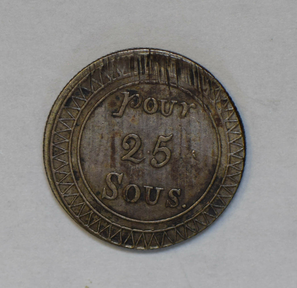 Mauritius 1822 25 Sous silver rare this grade M0242 combine shipping