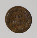 Canada 1934 Cent lustrous CA0287 combine shipping