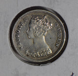 Hong Kong 1891 10 Cents silver  H0162 combine shipping