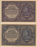 RC0239 Poland 1919 1000 Marek Polskich 4 notes combine shipping