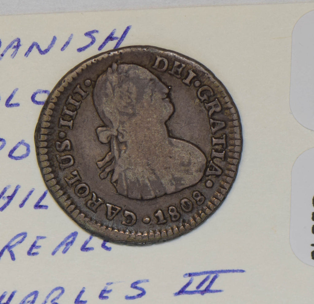 Chile 1808 FJ Real silver Charles III C0349 combine shipping