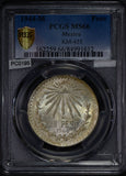 Mexico 1944 cap and rays PCGS MS66 stunning green toning PC0195 combine shipping