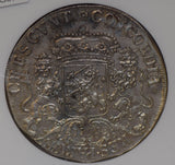 Netherlands 1734 Ducaton silver NGC AU overyssel Dav-1829 NG0716 combine shippin