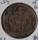 Netherlands 1590 ~9 Colonial New York Penny virgin of holland N0154 combine ship