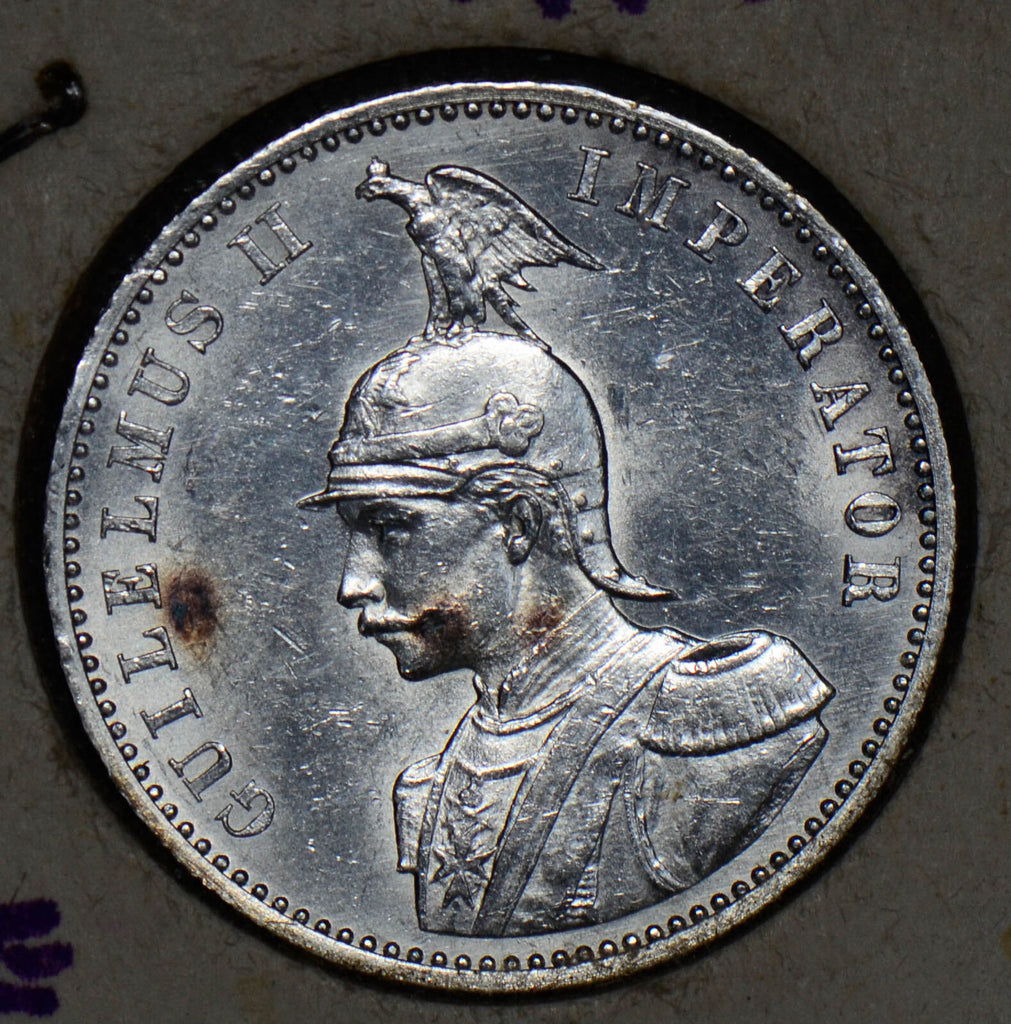 German East Africa 1891 1/2 Rupie silver UNC GE0082 combine shipping