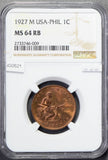 Philippines 1927 M Centavo NGC MS64RB NG0521 combine shipping