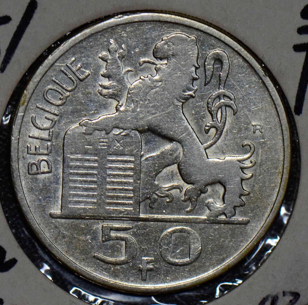 Belgium 1951 50 Francs silver  190385 combine shipping
