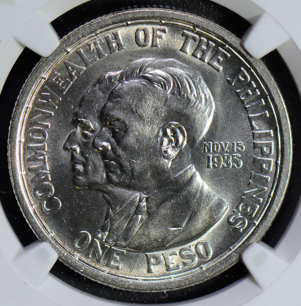 Philippines 1936 M Peso silver NGC MS64 Murphy-Quezon NG0493 combine shipping