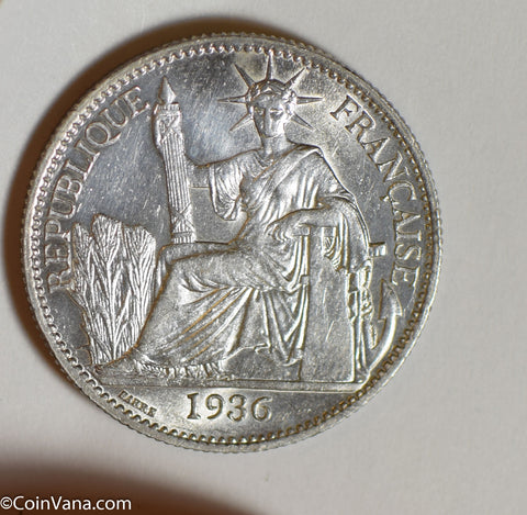 French Indo china 1936 50 Cents silver  F0184 combine shipping