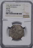 Great Britain 1641 ~3 Shilling silver NGC AU55 S-2799 Charles I NG0670 combine s