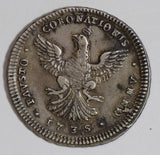 Italy 1735 4 Tari silver 1 year only rare in this grade I0313 combine shipping