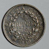 British India 1840 1/4 Rupee silver  combine shipping I0245 combine shipping
