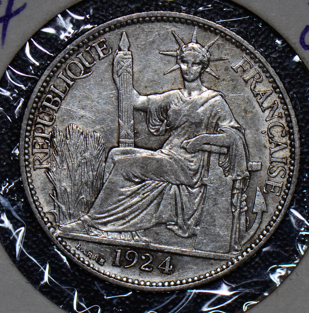 French Indo China 1924 20 Cents silver  190194 combine shipping
