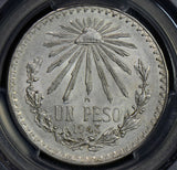 PC0133 Mexico 1943 M Peso silver cap and rays PCGS MS65