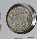 Norway 1904 25 Ore silver  N0168 combine shipping