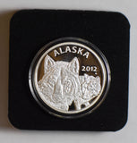 2012 Medal silver wolf animal alaska gray wolves BU0416 combine shipping