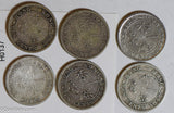 Hong Kong 1890 ~01 10 Cents silver lot of 6 coins H0137 combine shipping