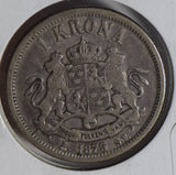 Sweden 1875 Krona silver  N0186 combine shipping