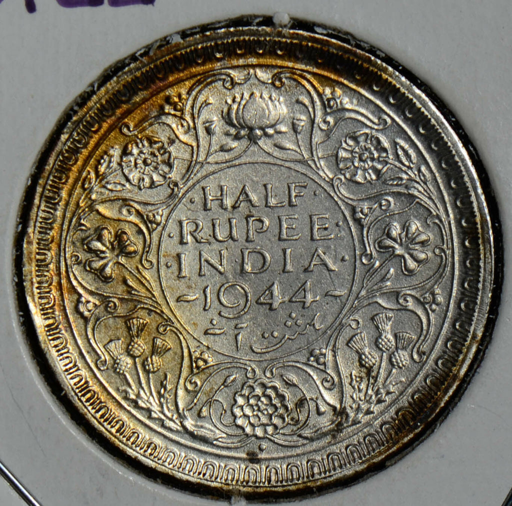 British India 1944 B 1/4 Rupee silver bombay mint combine shipping I0239 combine