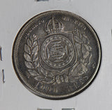 Brazil 1876 1000 Reis silver  B0186 combine shipping