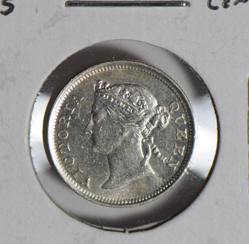 Hong Kong 1885 5 Cents silver  H0165 combine shipping