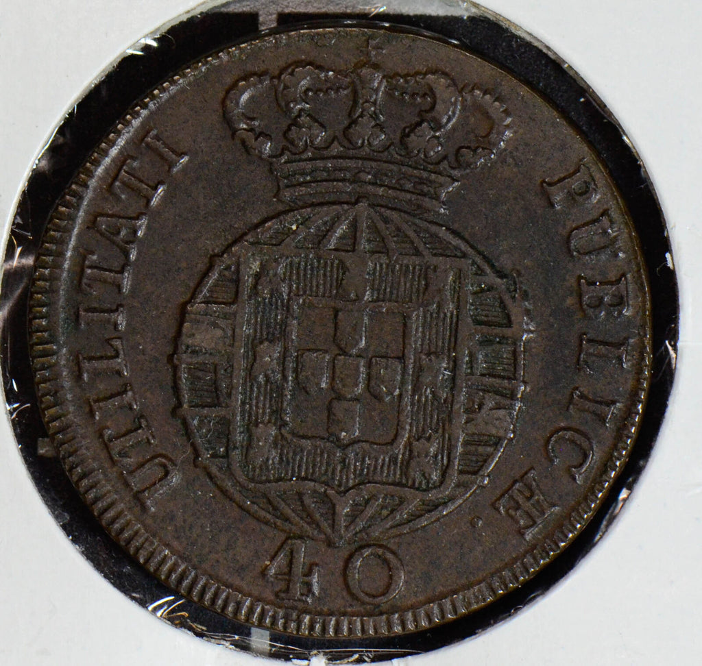 Portugal 1822 40 Reis rare in this grade P0198 combine shipping
