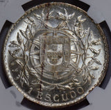 NG0195 Portugal 1916  Escudo NGC MS 63 rare in this grade combine shipping