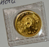 China 1986 5 Yuan gold mint sealed BU 1/20 oz panda GL0059 combine shipping