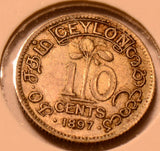 C0017 Ceylon 1897  10 Cents   combine shipping