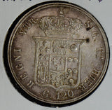 Italy 1857 120 Grana silver naples and sicily I0318 combine shipping