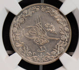 NG0611 Egypt AH1293 //29 5/10Qirsh NGC MS62 rare in this grade combine shipping