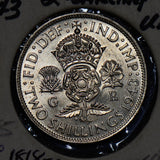 Great Britain 1943 2 Shillings silver UNC 190244 combine shipping