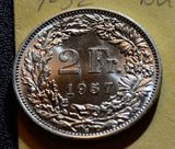 Switzerland 1957 2 Francs BU S0032 combine shipping