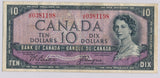 RC0162 Canada 1954 $10  beattie-coyne devil's face combine shipping