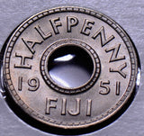 F0048 Fiji 1951  1/2 Penny   combine shipping