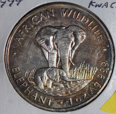 Zambia 1999 5000 Kwacha silver elephant animal  Z0001 combine shipping
