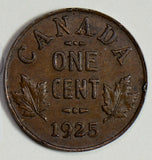 Canada 1925 Small Cent AU  CA0266 combine shipping